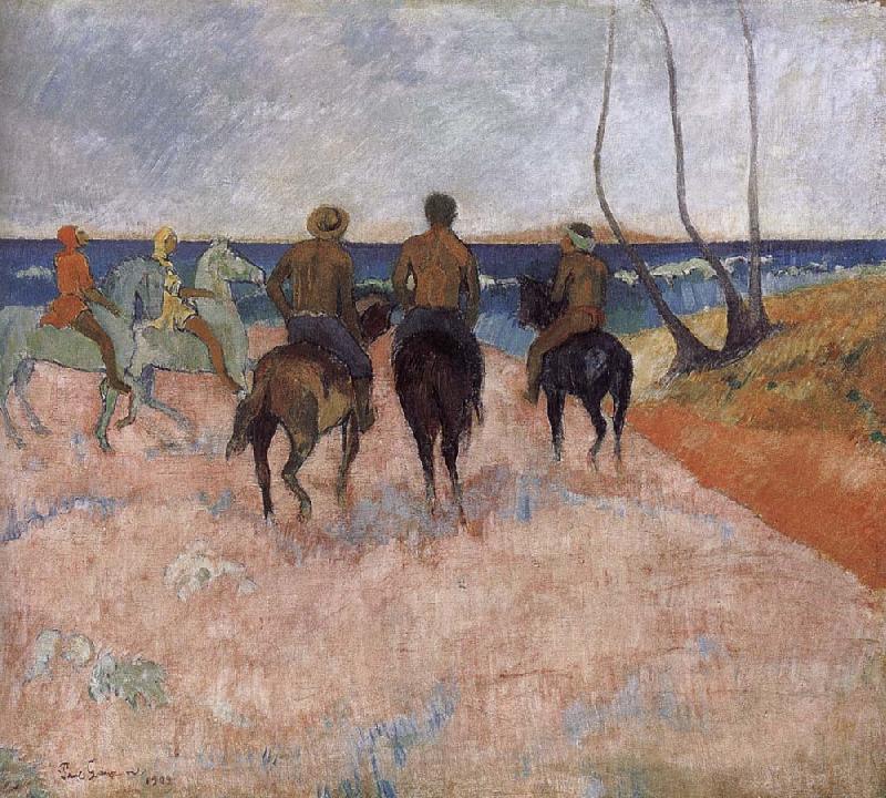 Paul Gauguin Cavalier seaside Norge oil painting art